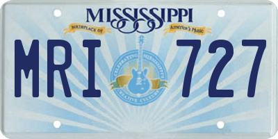MS license plate MRI727