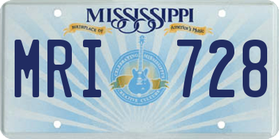 MS license plate MRI728