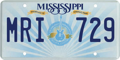 MS license plate MRI729