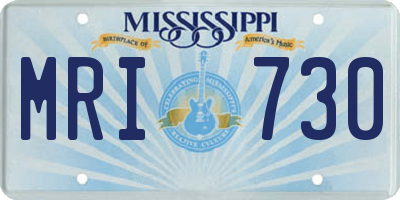 MS license plate MRI730
