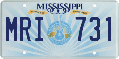 MS license plate MRI731