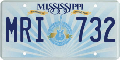 MS license plate MRI732