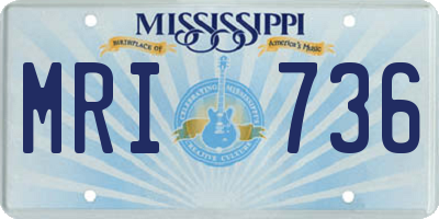 MS license plate MRI736