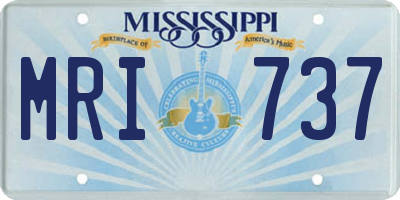MS license plate MRI737