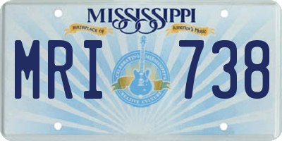 MS license plate MRI738