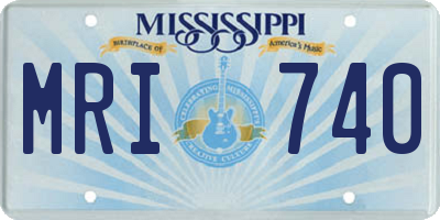 MS license plate MRI740