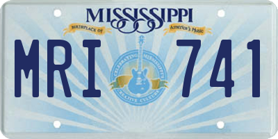 MS license plate MRI741