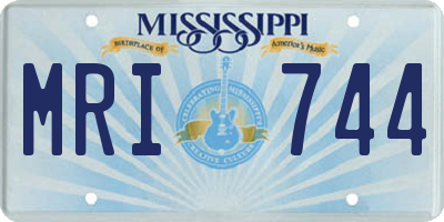 MS license plate MRI744
