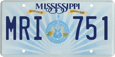MS license plate MRI751