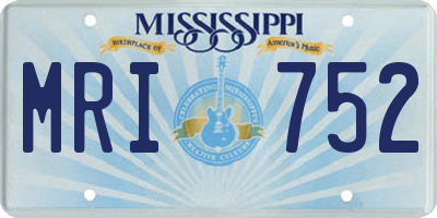 MS license plate MRI752