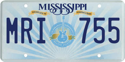 MS license plate MRI755