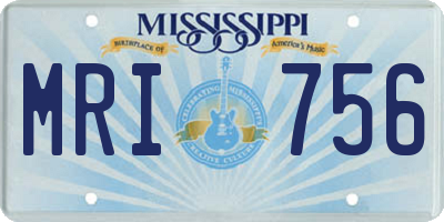 MS license plate MRI756