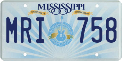 MS license plate MRI758