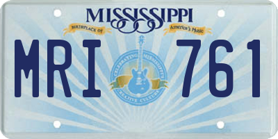 MS license plate MRI761