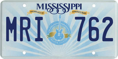 MS license plate MRI762