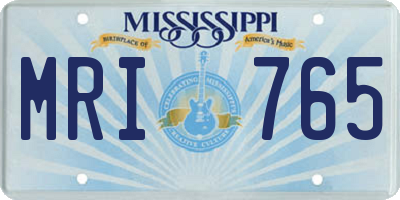 MS license plate MRI765