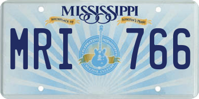 MS license plate MRI766