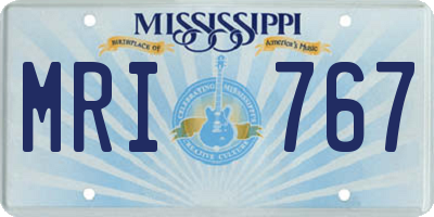 MS license plate MRI767