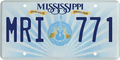 MS license plate MRI771