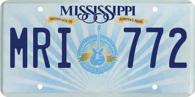 MS license plate MRI772