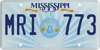 MS license plate MRI773