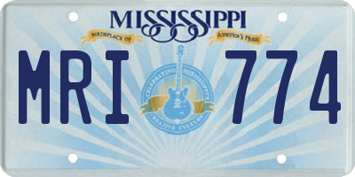 MS license plate MRI774