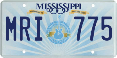 MS license plate MRI775