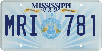 MS license plate MRI781