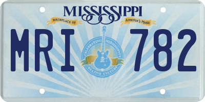 MS license plate MRI782
