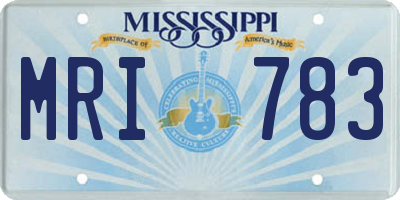 MS license plate MRI783