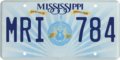 MS license plate MRI784
