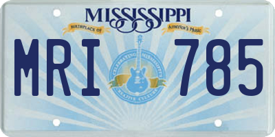 MS license plate MRI785
