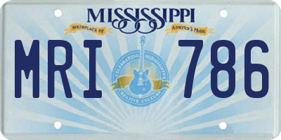 MS license plate MRI786