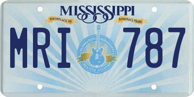 MS license plate MRI787