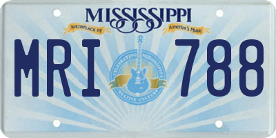MS license plate MRI788