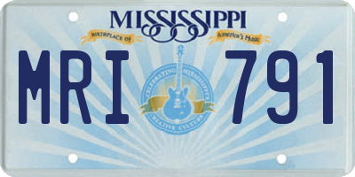 MS license plate MRI791