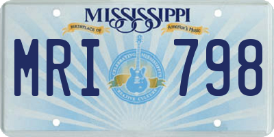 MS license plate MRI798