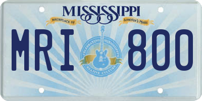 MS license plate MRI800