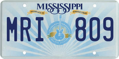 MS license plate MRI809