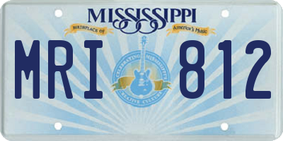 MS license plate MRI812