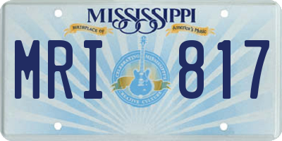 MS license plate MRI817