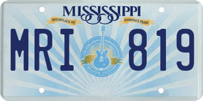 MS license plate MRI819