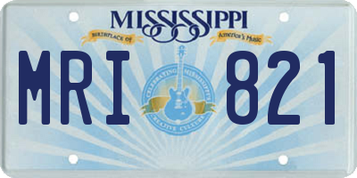 MS license plate MRI821