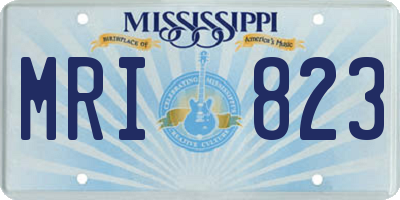 MS license plate MRI823