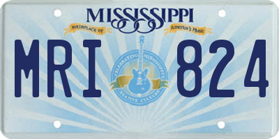 MS license plate MRI824