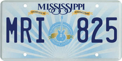 MS license plate MRI825