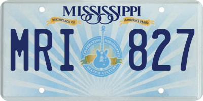 MS license plate MRI827