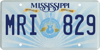 MS license plate MRI829