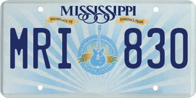 MS license plate MRI830