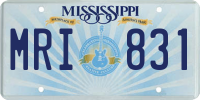 MS license plate MRI831